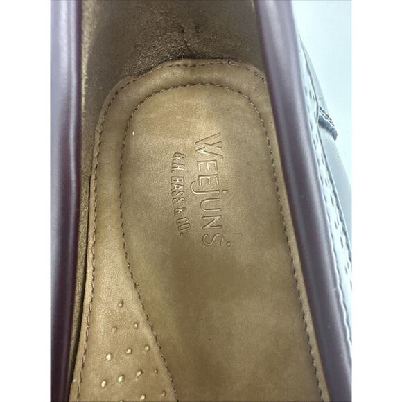 G.H Bass &Co. Men's Jeremy Weejuns Leather Tassel Burgundy Loafers SZ 10.5 EE - Picture 4 of 9